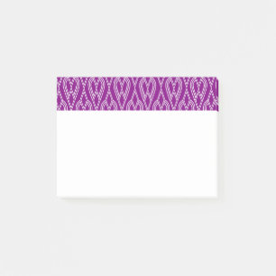 Lila Art Deco Blumenbeete Post-it Klebezettel