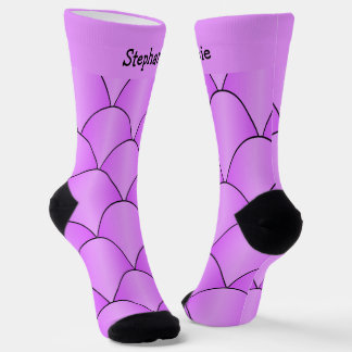 Lila Art Deco Design Socken