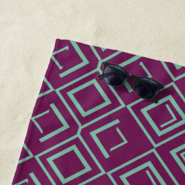 Lila Art Deco Strandtuch