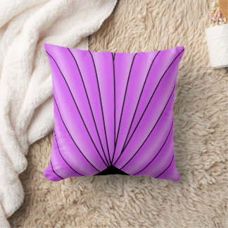 Lila Art Deco Ventilator Design Kissen