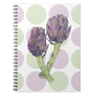 Lila Artichoke-Dots-Notebook Notizblock