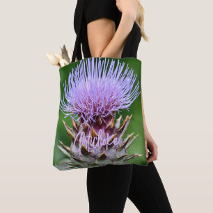 Lila Artichoke Thistle Head Floral