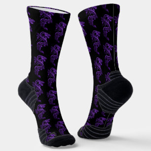 Lila asiatische Drachen Socken