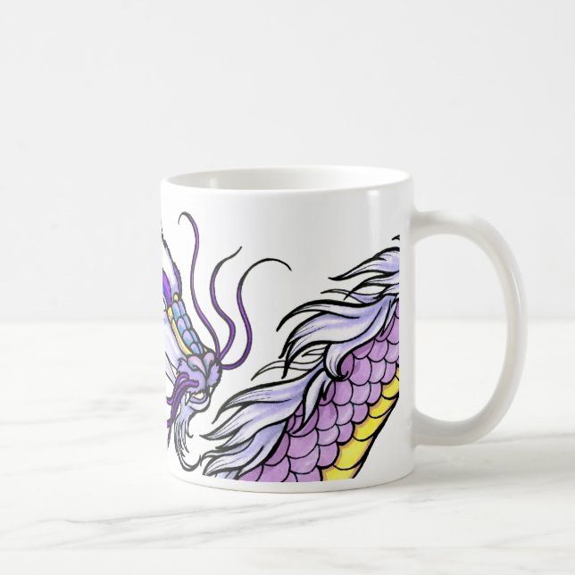 Lila asiatischer Drache Kaffeetasse (Rechts)