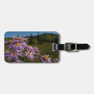 Lila Aster-Blume auf dem Rainier Gepäckanhänger