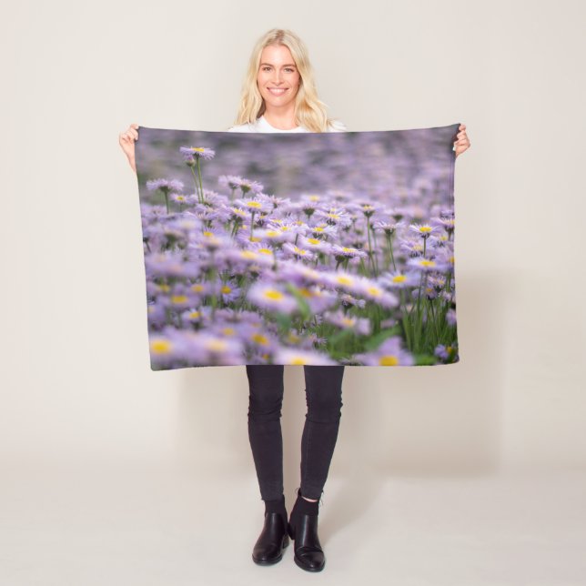 Lila Aster-Blume Fleecedecke (Beispiel)