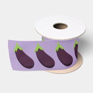 Lila Aubergine Gemüse Party Satinband