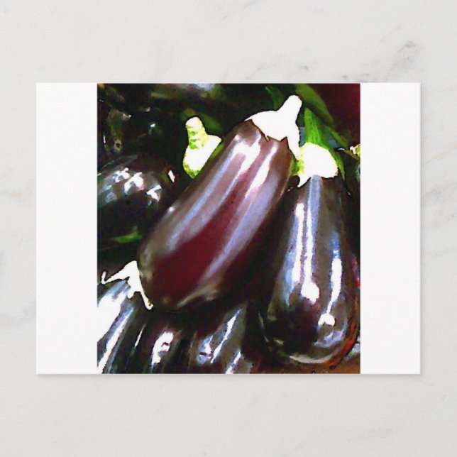 Lila Aubergine Postkarte (Vorderseite)