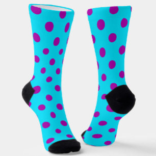 Lila auf dem Muster Blue Polka Dots Socken