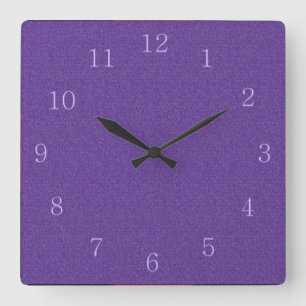 Lila auf Lila Wanduhr