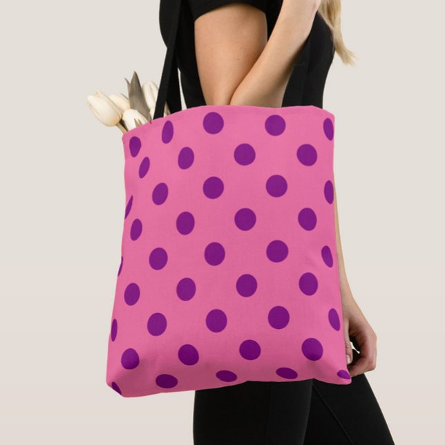 Lila auf rosa Polka Dots Design (Von Creator hochgeladen)