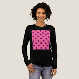 Lila auf rosa Polka Dots Design Tri-Blend Shirt