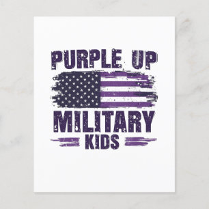 Lila aufgewachsene militärische Kinder Awreness Mo Flyer