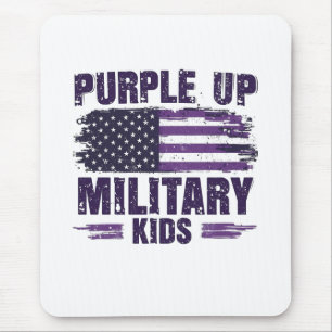 Lila aufgewachsene militärische Kinder Awreness Mo Mousepad