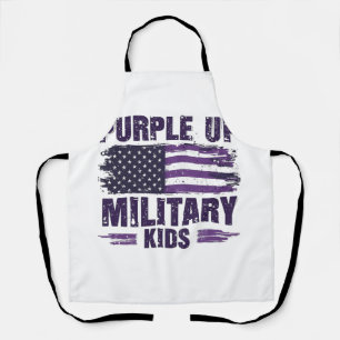 Lila aufgewachsene militärische Kinder Awreness Mo Schürze