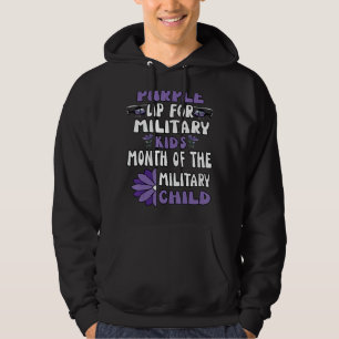 Lila aufgewachsener militärischer Kinderleopard So Hoodie