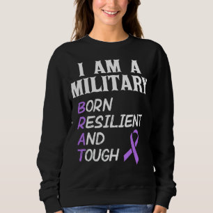 Lila aufgewachsenes militärisches Kind Monat I bin Sweatshirt