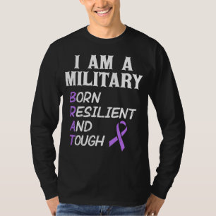 Lila aufgewachsenes militärisches Kind Monat I bin T-Shirt