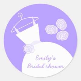 Lila Aufkleber "Brautparty" rund um das Hochzeitsk