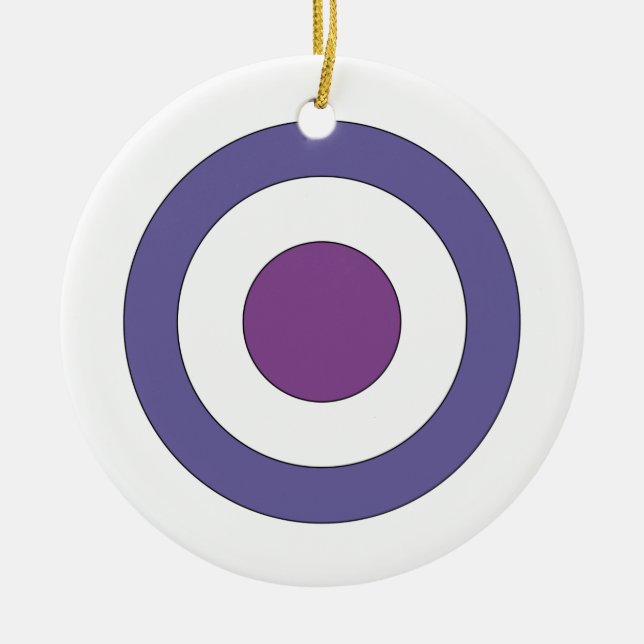 Lila Auge Keramik Ornament (Vorne)