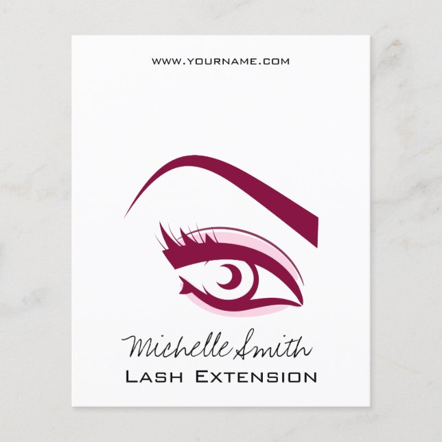 Lila Auge lange Eyelashes Flyer (Vorne)