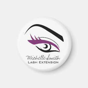 Lila Auge lange Eyelashes Magnet