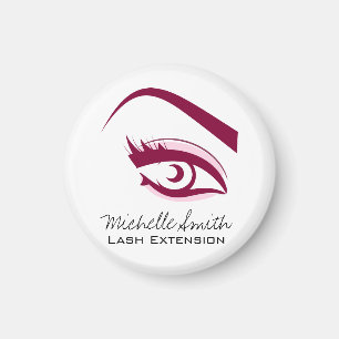 Lila Auge lange Eyelashes Magnet