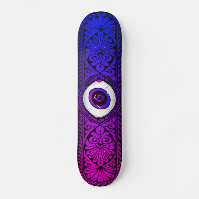 Lila Auge Skateboard (Vorderseite)