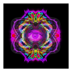 Lila Auge von Saturn Poster