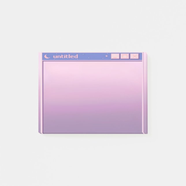 lila augenpflanzenmaurische Darstellung niedlich Post-it Klebezettel (Vorderseite)