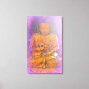 lila Aura Buddha gewickelt Leinwand