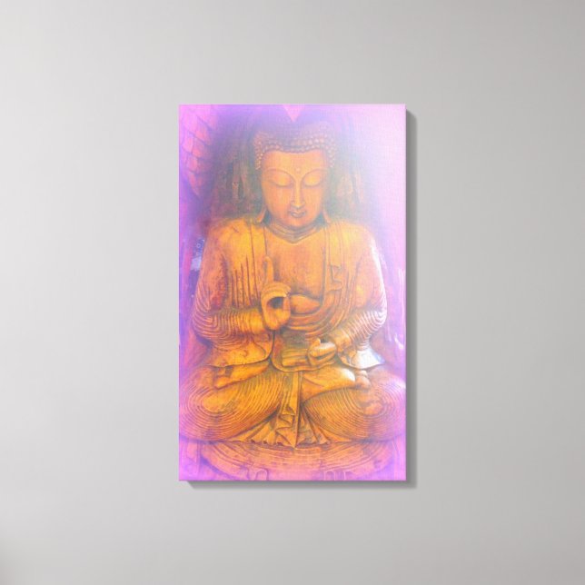lila Aura Buddha gewickelt Leinwand (Vorderseite)