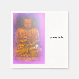 lila Aura Buddha Papierservietten