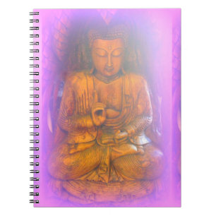 lila Aura-Meditierungs-Buddha-Notizbuch Notizblock