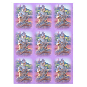 lila Aura vermittelt Buddhas Tischdecke