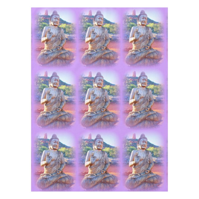 lila Aura vermittelt Buddhas Tischdecke (Vorderseite)