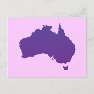 Lila Australien Postkarte