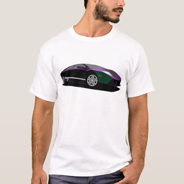 Lila Auto T-Shirt (Vorderseite)