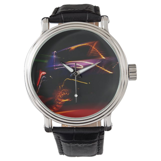 lila Autotanz Armbanduhr (Vorderseite)