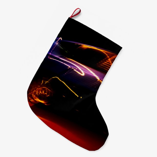 lila Autotanz Großer Weihnachtsstrumpf (Vorderansicht (hängend))