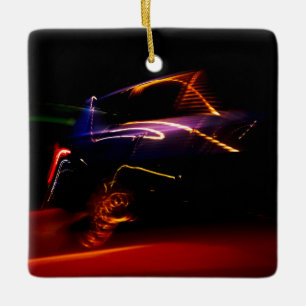 lila Autotanz Keramikschmuck Keramikornament