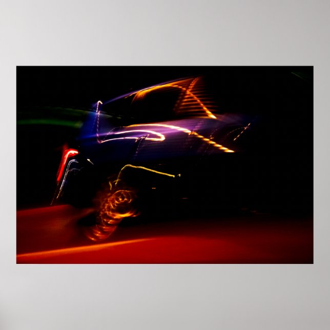 lila Autotanz Poster (Vorne)