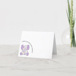Lila Baby Elephant Dankeskarte
