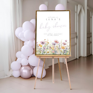 Lila Baby in Bloom-Wildblume Begrüßungspaket Poster