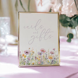 Lila Baby in Bloom Wildblume Karten und Geschenke  Poster