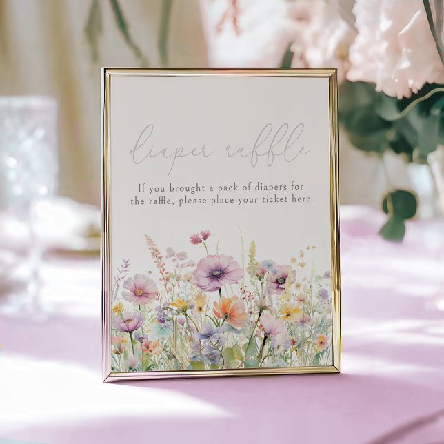 Lila Baby in Blüte Wildblume Windeln Raffel Poster (Von Creator hochgeladen)