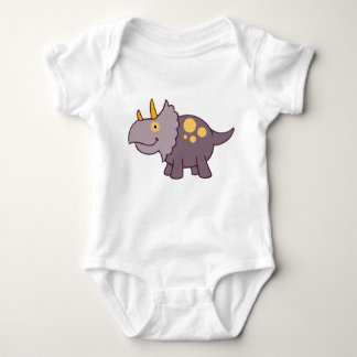 Lila Baby Triceratops Dinosaur Baby One-Piece Baby Strampler
