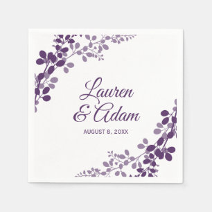 Lila Baby's Breath oder Reben Hochzeitsservietten Serviette