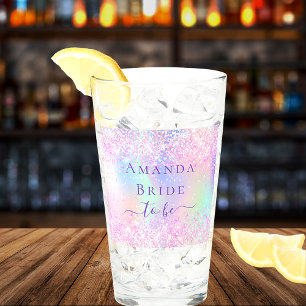 Lila Bachelorette in Holografie Glas