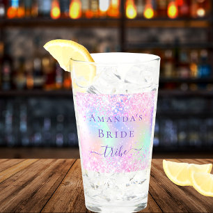 Lila Bachelorette-Stamm der Holografie Glas